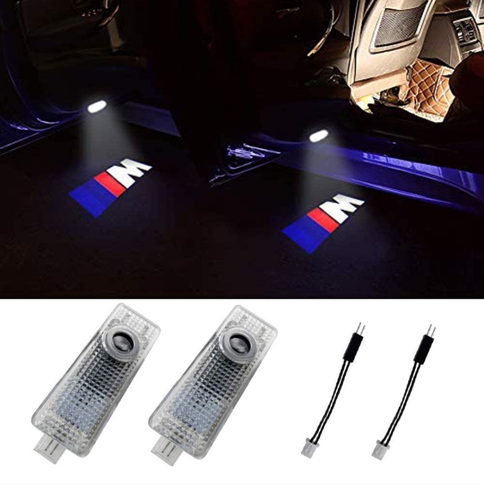 2 new BMW car door welcome puddle projector lights